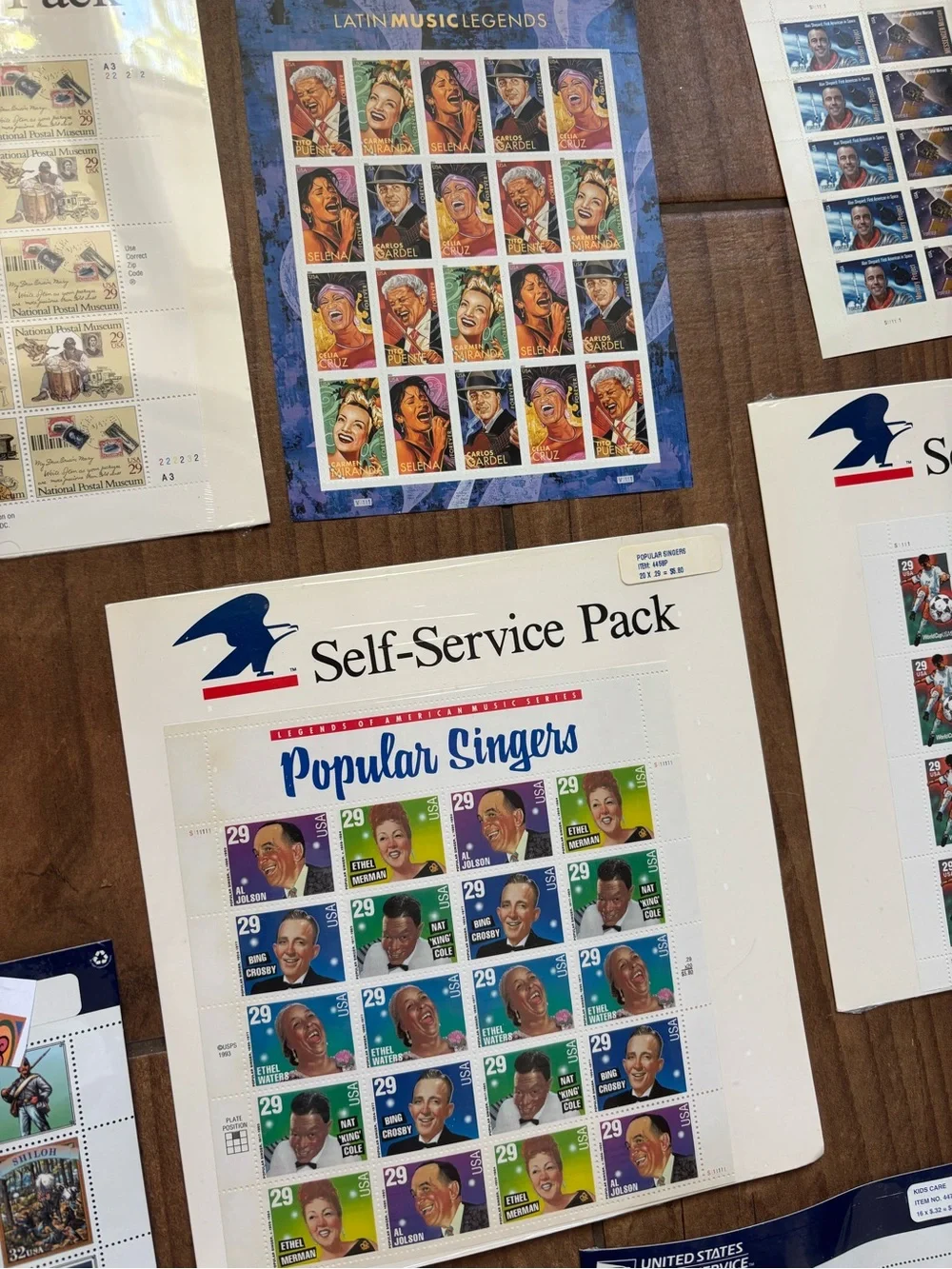 Vintage USPS Postage Stamp Sheet Lot Civil War Marilyn Monroe Kids Care Sports